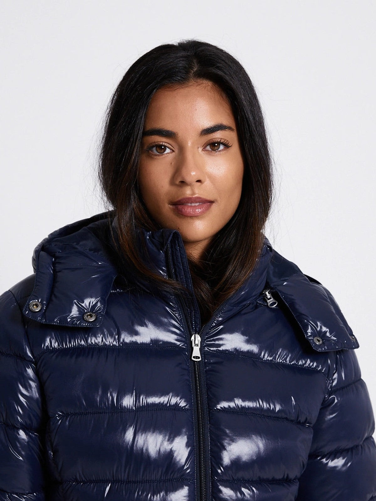 BELORA Emma puffer jacket navy detail