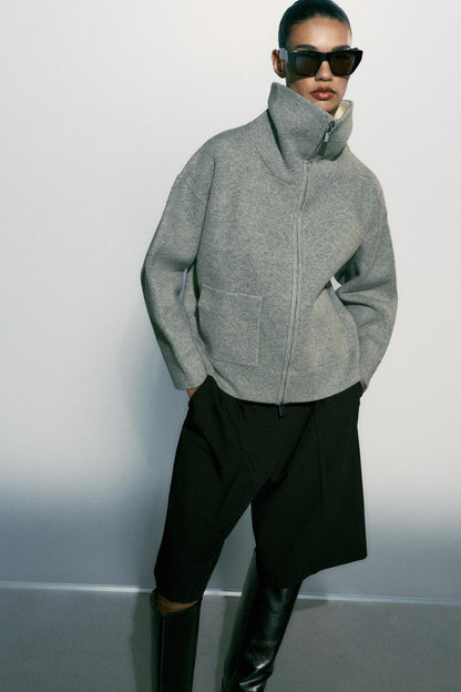 BELORA Anouk grey knit cardigan