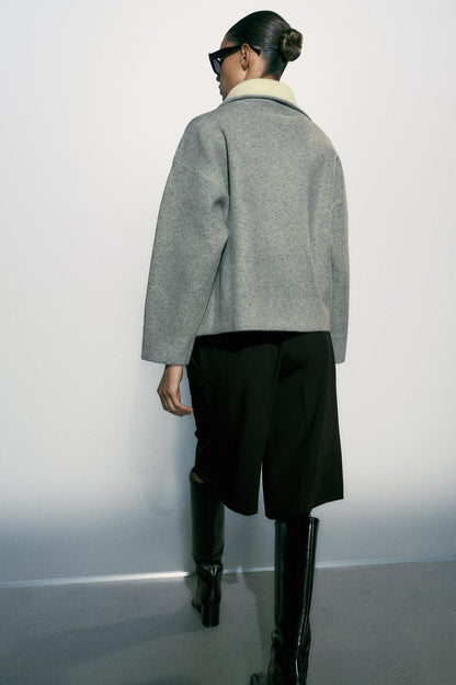 BELORA Anouk grey knit cardigan