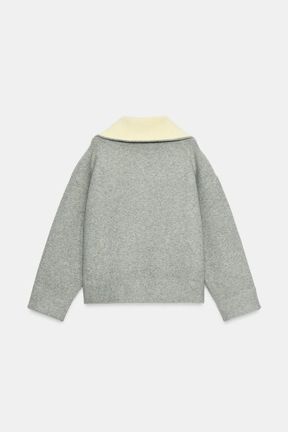 BELORA Anouk grey knit cardigan