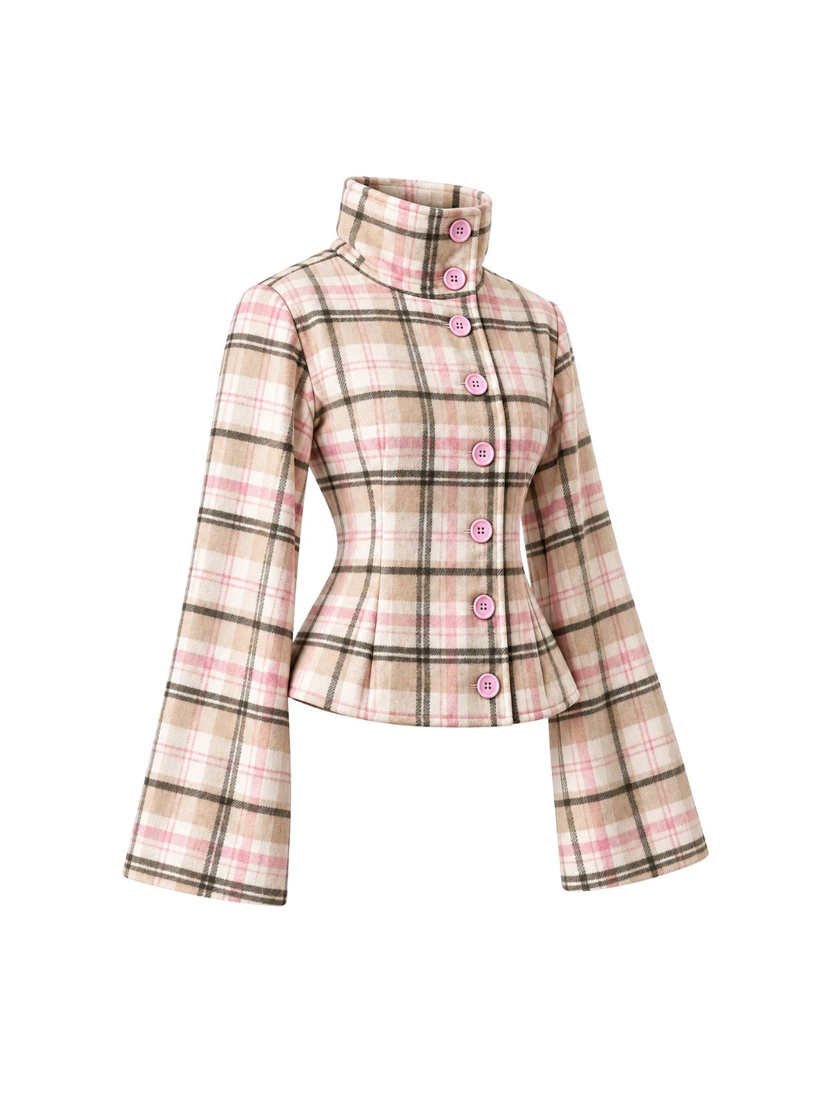 BELORA Clémence plaid jacket – side