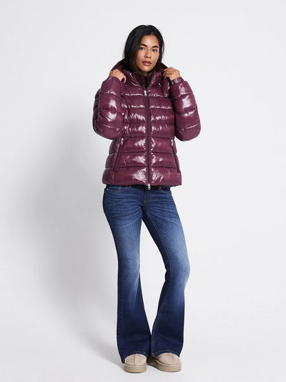 BELORA Emma puffer jacket burgundy full look