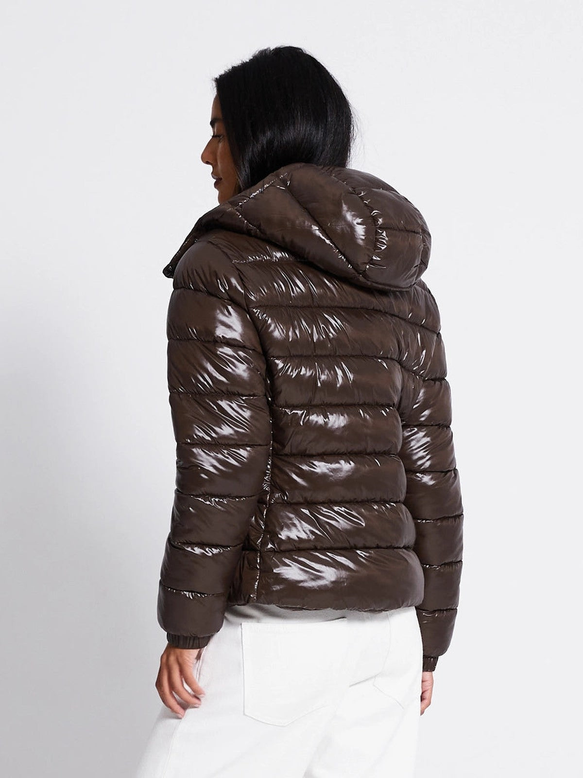 BELORA Emma puffer jacket brown back view
