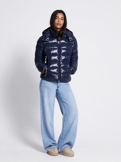 BELORA Emma puffer jacket navy full look