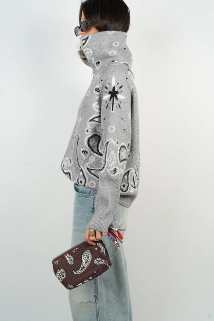 BELORA Eva cardigan grey side view