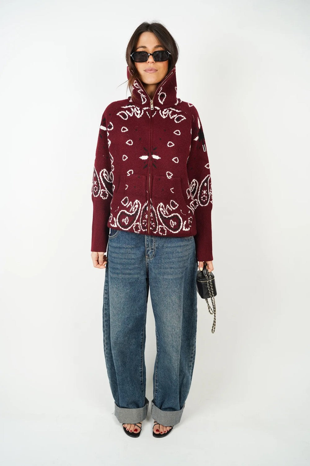 BELORA Eva cardigan burgundy