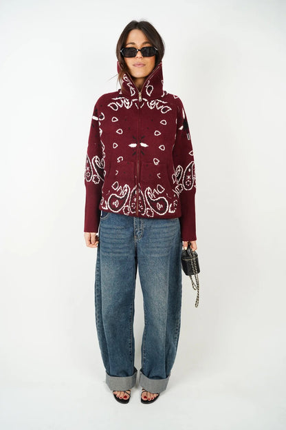 BELORA Eva cardigan burgundy