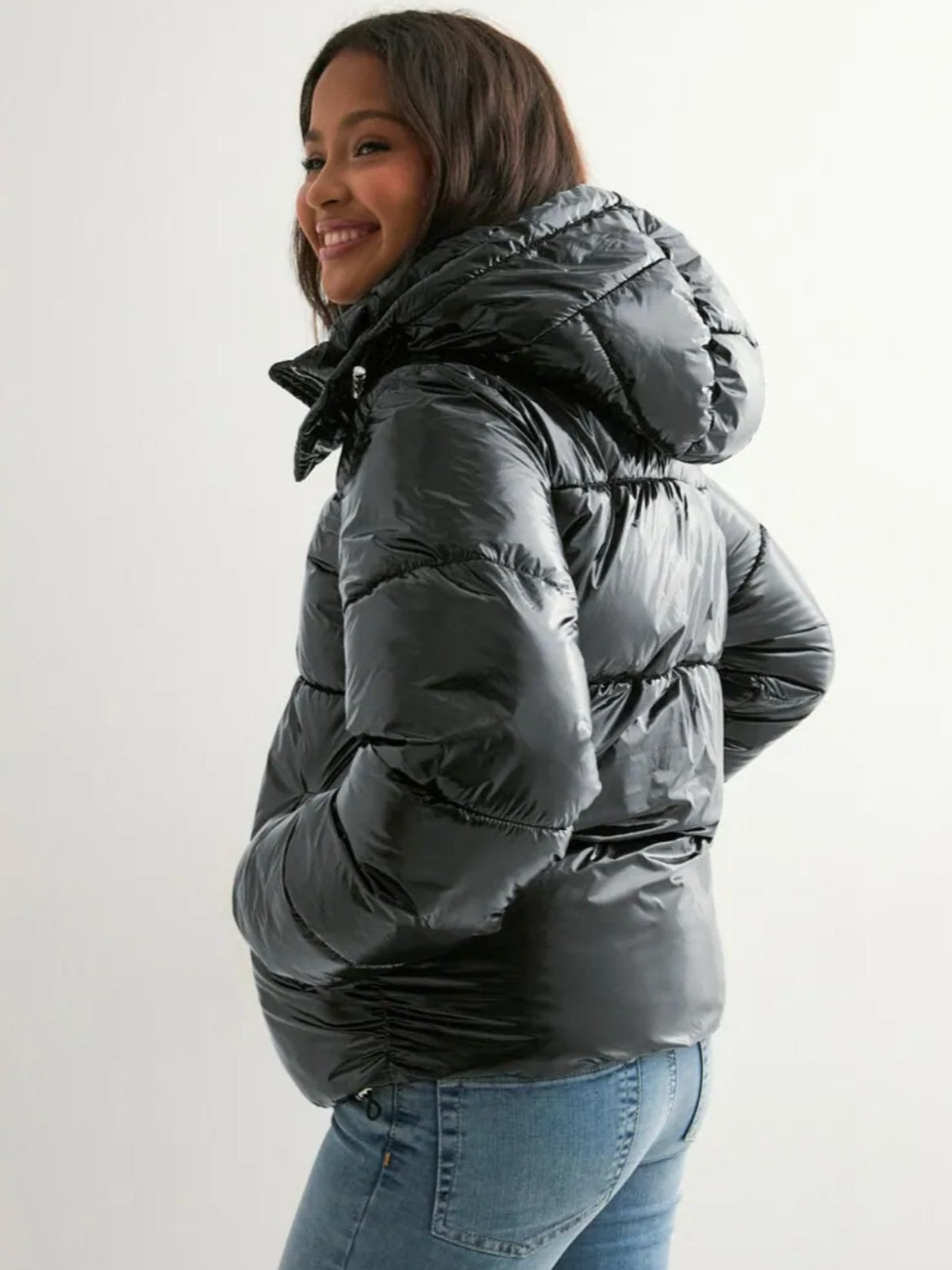 BELORA Iris glossy puffer jacket