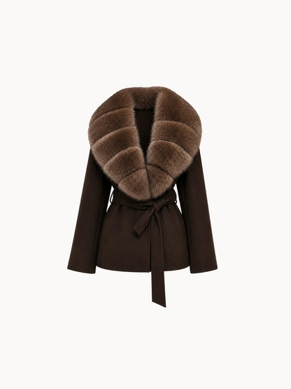 BELORA Margaux coat in chocolate