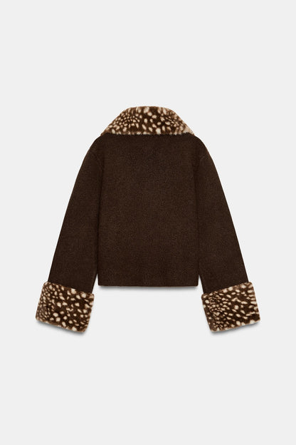 BELORA Salomé cardigan brown back